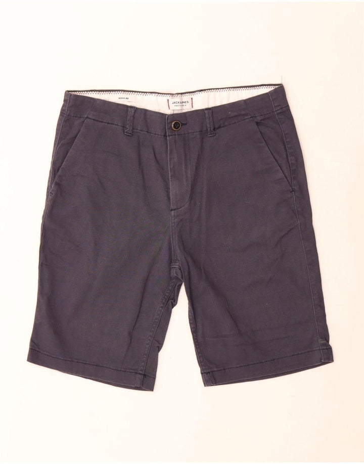 Męskie spodenki chino JACK & JONES o regularnym kroju W30 Średni granatowy, bawełniany
