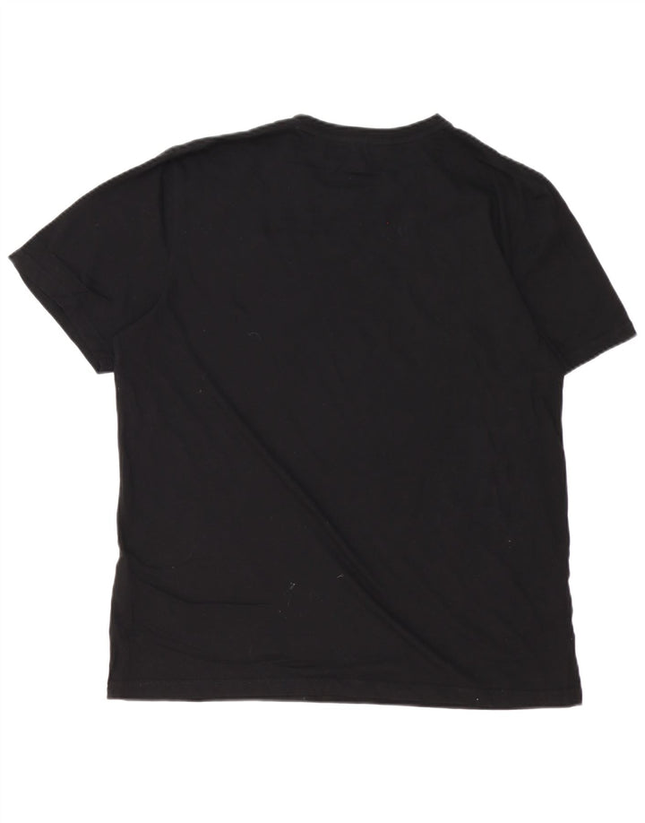 Męski T-shirt z grafiką Ted Baker, rozmiar 4, duży, czarny, bawełniany