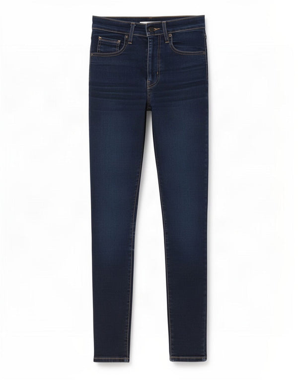 Damskie jeansy Levi's Mile High Super Skinny W24 L28 Niebieska bawełna