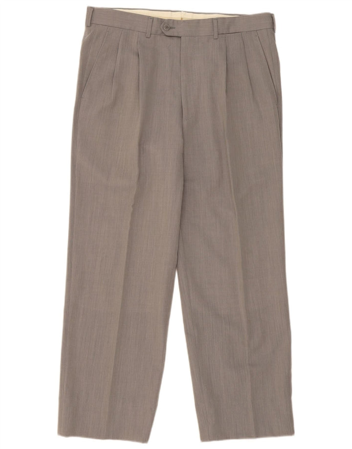 Męskie spodnie garniturowe Trussardi IT 50 Large W36 L28 Szare