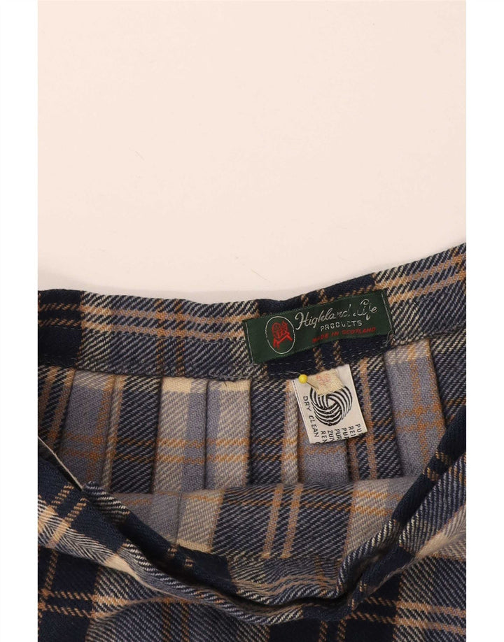 Damska spódnica kopertowa Highland EU 38 Medium W28 Granatowa wełna w kratę