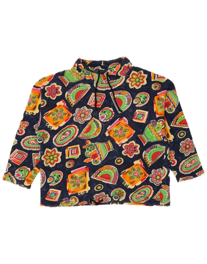 Bluza dziewczęca BENETTON 11-12 lat, duża, granatowa w kwiaty