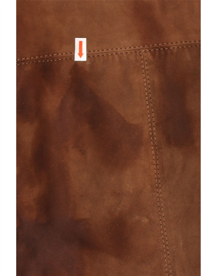 STRONG & FISHER LTD Damski płaszcz zamszowy w stylu vintage, UK 18 XL, brązowy, klasyczny