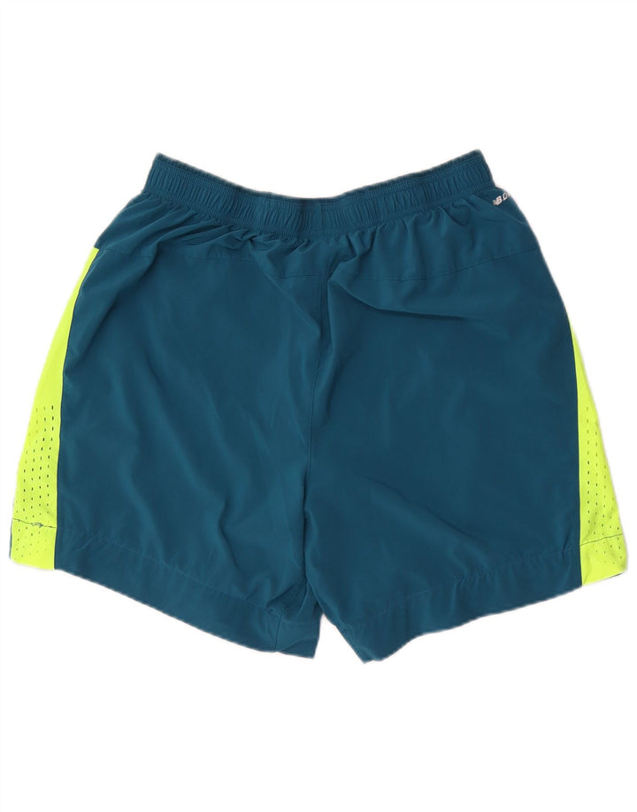 Męskie spodenki sportowe New Balance, duże, niebieskie, z blokami kolorów