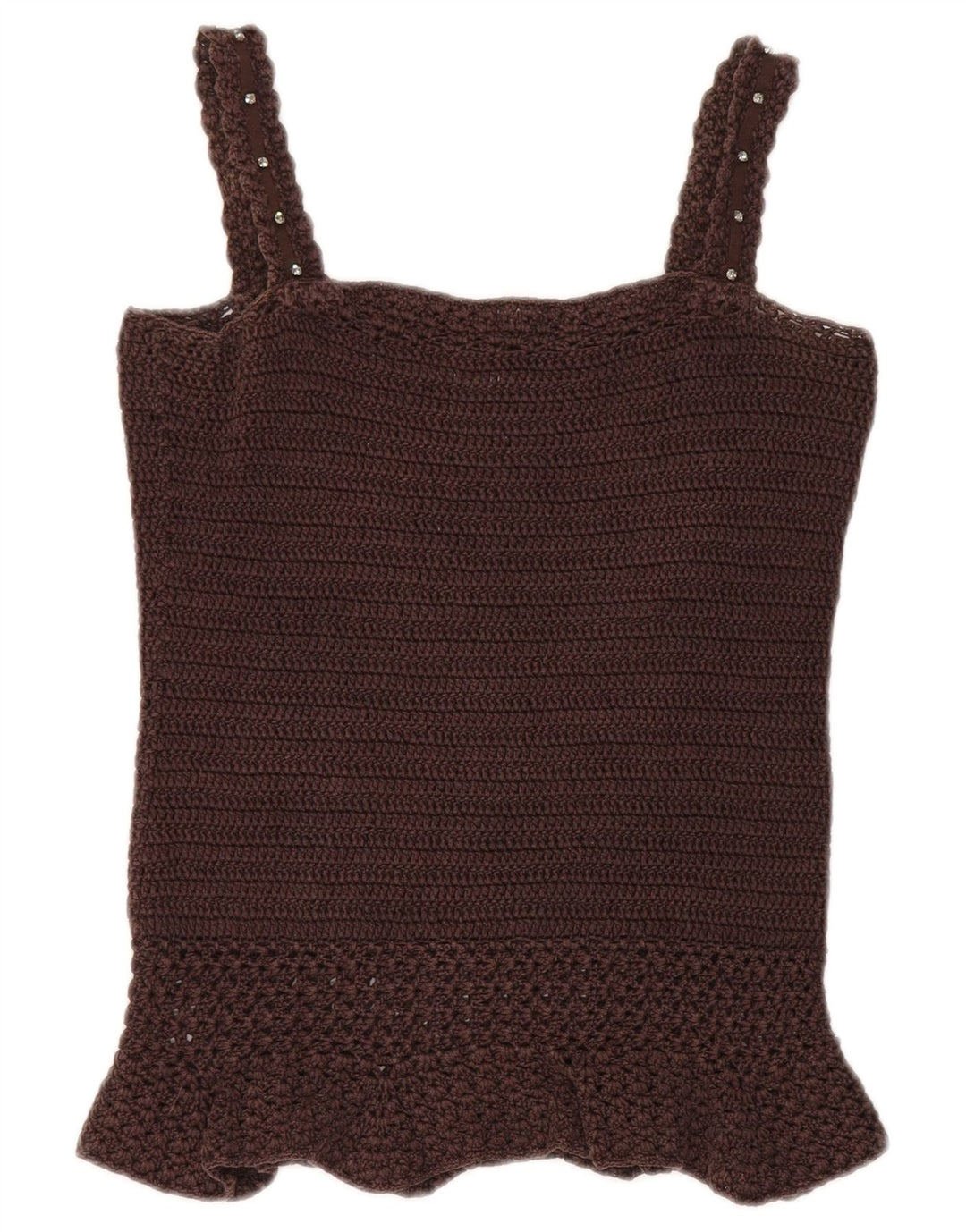 Damski top na ramiączkach Max & Co. Crochet, UK 12, średni brąz