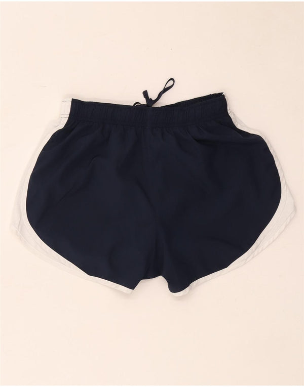 Damskie spodenki sportowe Nike Dri Fit UK 10, małe, granatowe, z blokami kolorów