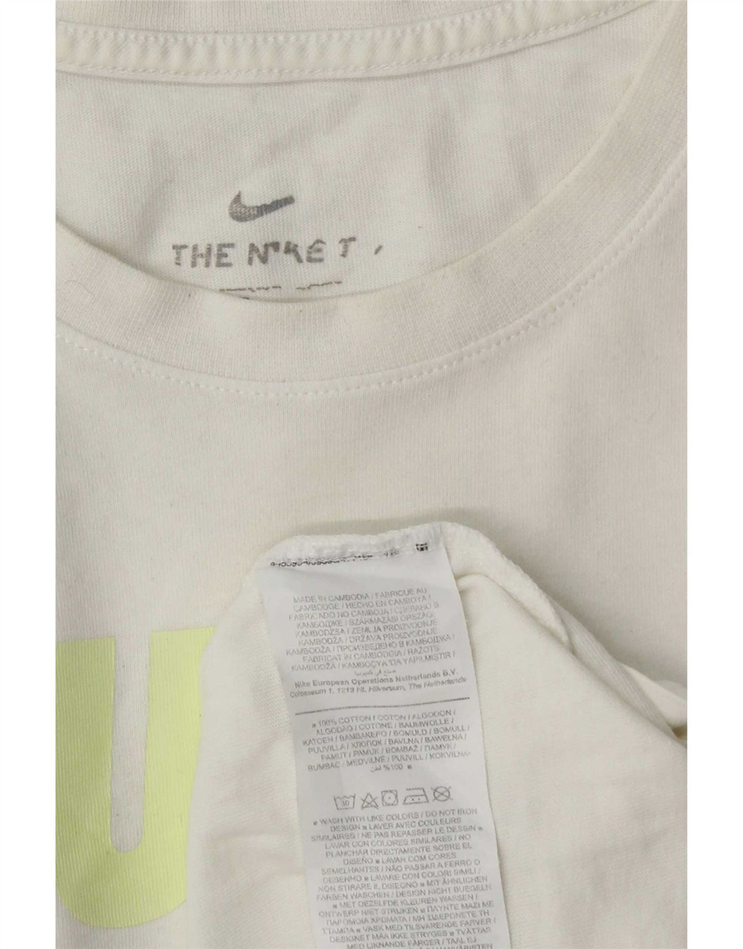 Męski T-shirt z grafiką Nike, duży, biały, bawełniany