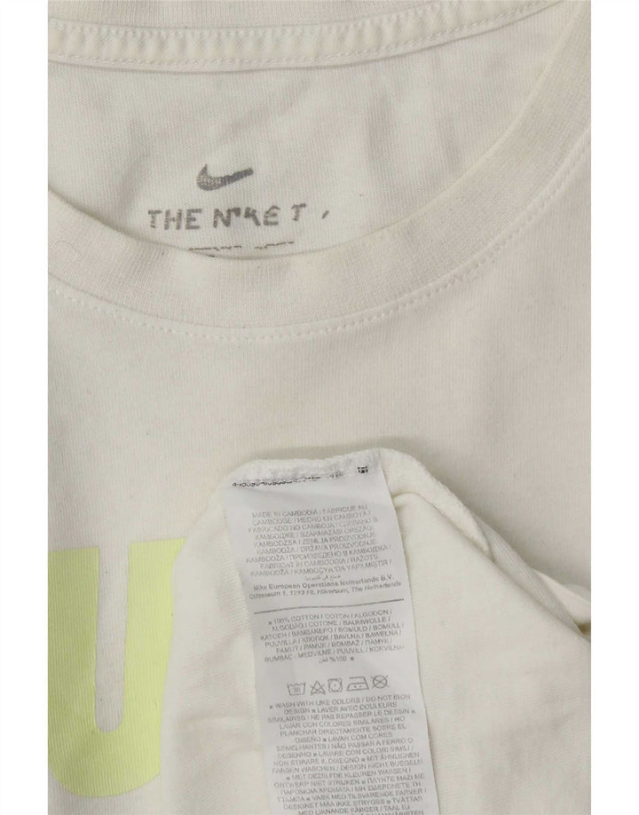 Męski T-shirt z grafiką Nike, duży, biały, bawełniany