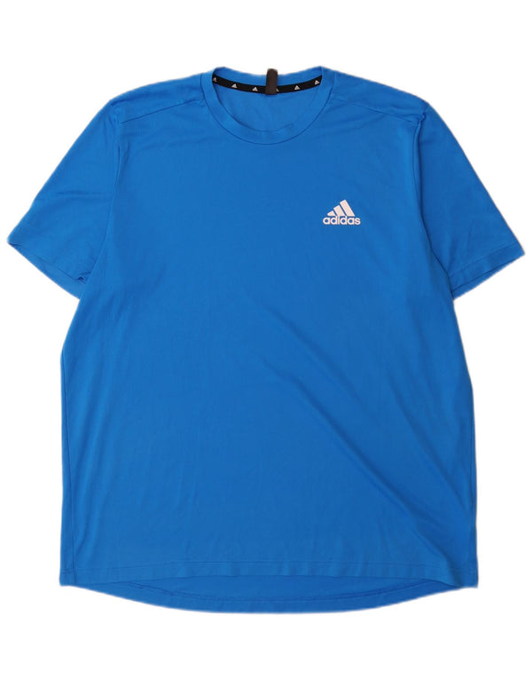 Adidas Męski T-shirt Aeroready Top XL Niebieski Poliester