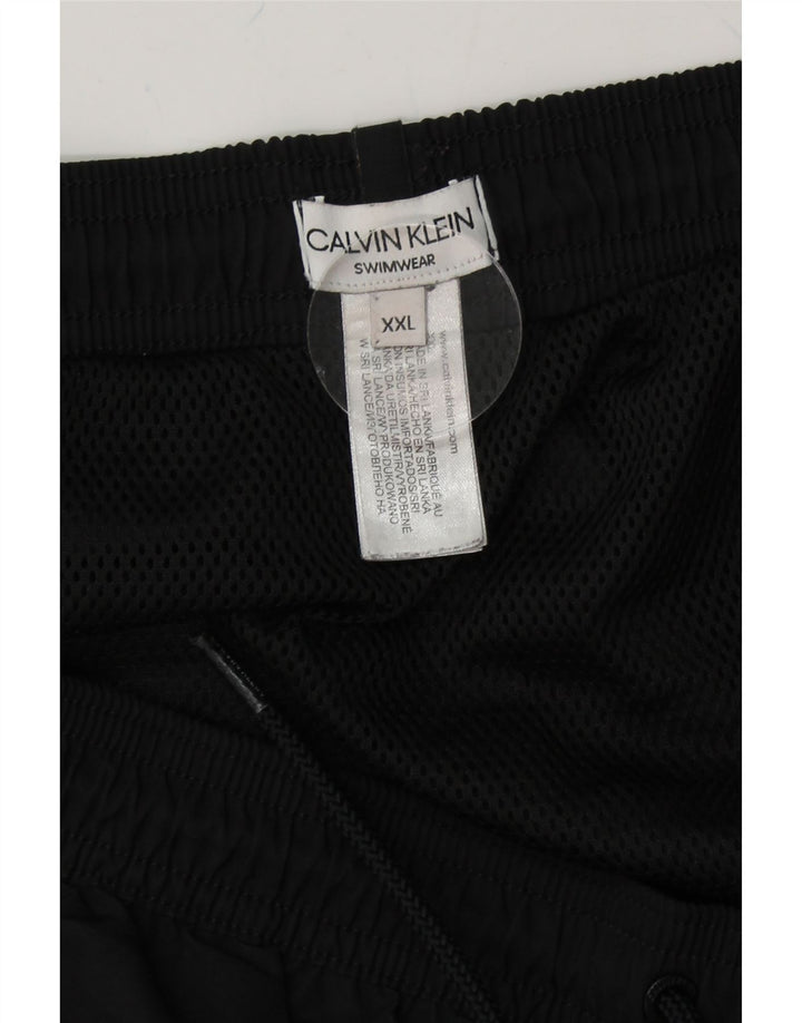 Męskie spodenki kąpielowe Calvin Klein z grafiką 2XL, czarny poliester