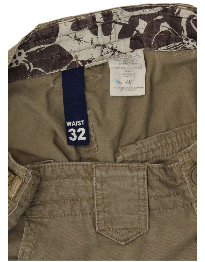 Męskie szorty bojówki H&M W32, średni khaki