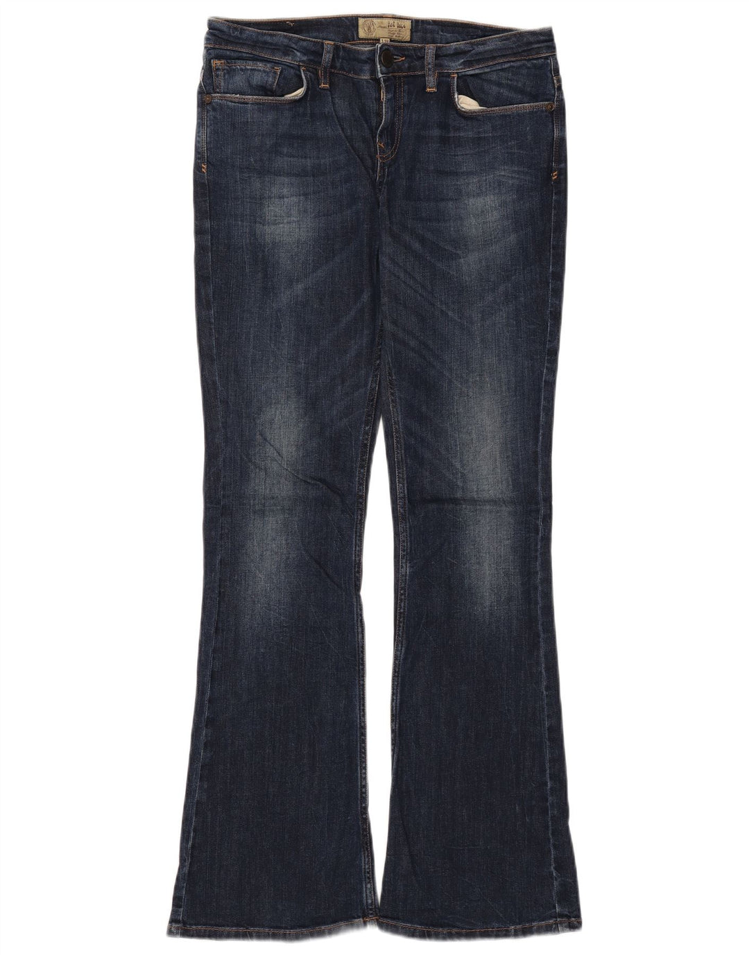 Damskie jeansy Bootcut Fat Face US 12, duże W32 L32, niebieska bawełna
