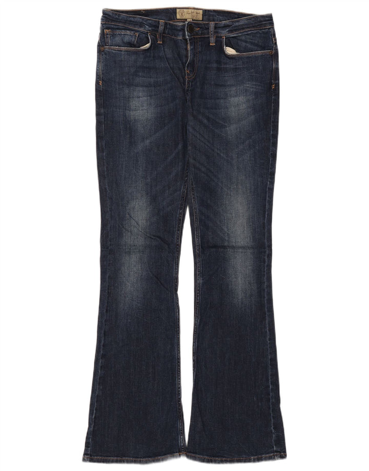 Damskie jeansy Bootcut Fat Face US 12, duże W32 L32, niebieska bawełna