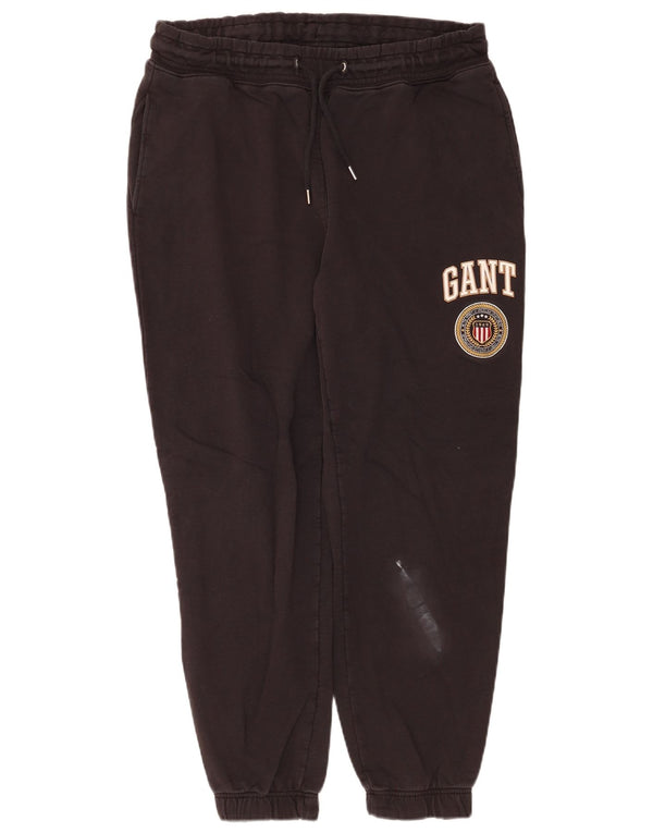 Męskie spodnie dresowe Gant Graphic Joggers XL, czarne, bawełniane