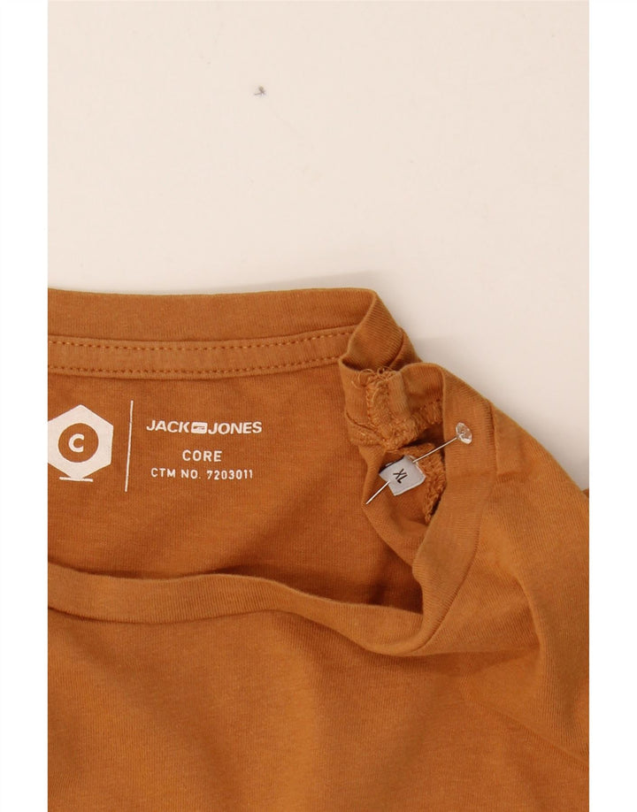JACK & JONES Mens Graphic T-Shirt Top XL Brown Vintage Jack & Jones and Second-Hand Jack & Jones from Messina Hembry 