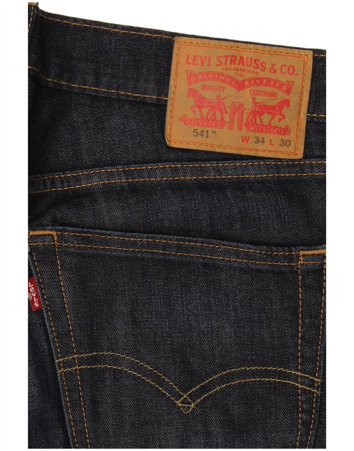 Męskie dżinsy Levi's 541 Straight W34 L30 Granatowa bawełna