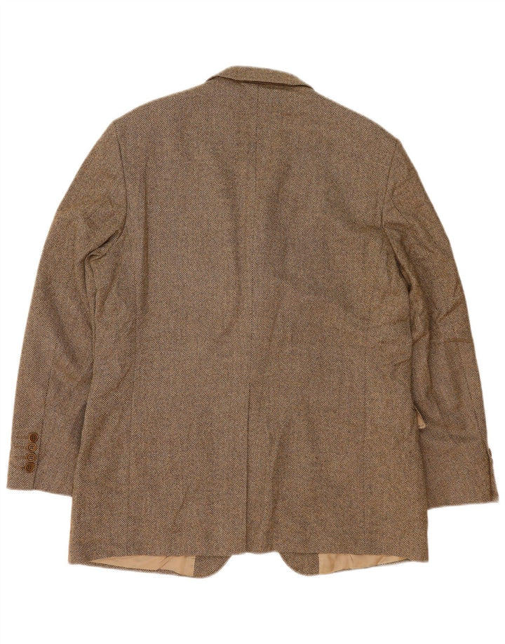 Marks & Spencer Męska marynarka zapinana na 3 guziki UK 42, duża, brązowa w jodełkę