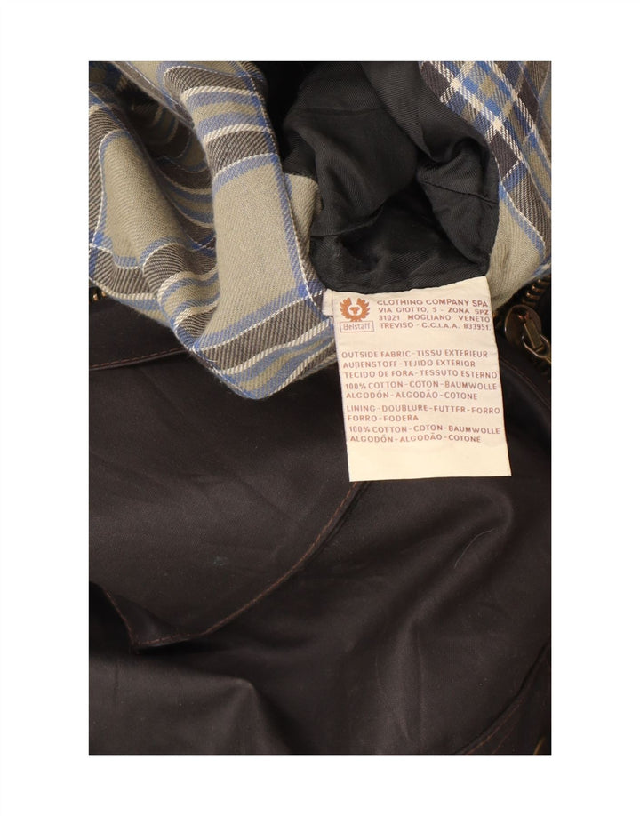 Męska kurtka z woskowanej bawełny Belstaff UK 40, duża, brązowa bawełna