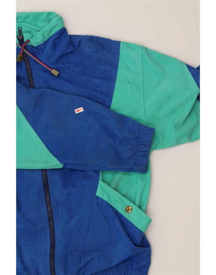 GREENSTONE PARK Mens Tracksuit Top Jacket Medium Blue Colourblock Vintage Greenstone Park and Second-Hand Greenstone Park from Messina Hembry 