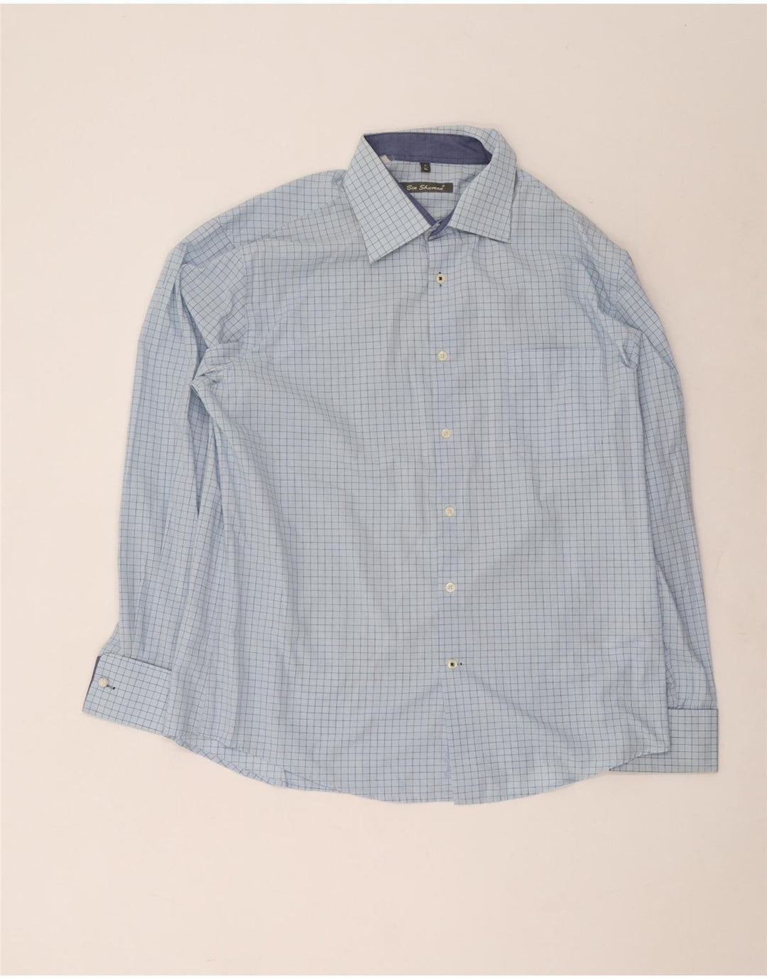 Męska koszula formalna Ben Sherman XL w niebieską kratkę, bawełniana