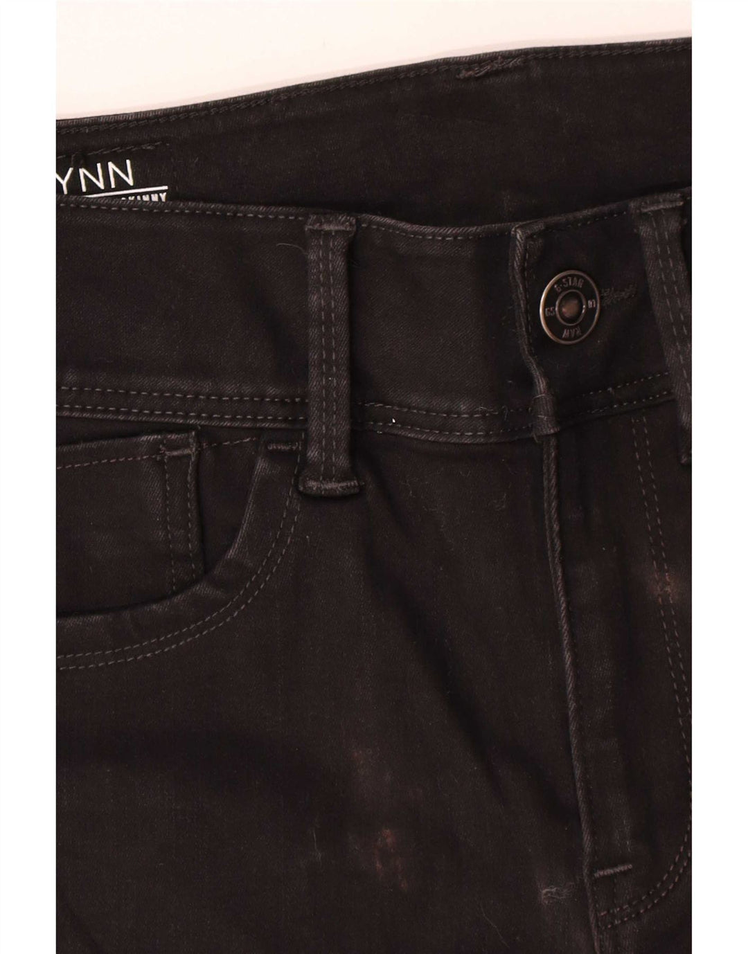 Damskie jeansy Skinny G-Star Lynn W27 L30 Czarny poliester