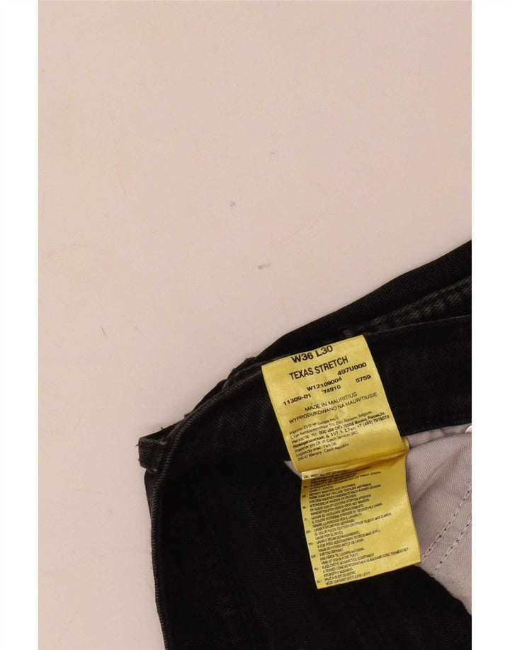 Męskie jeansy Wrangler Texas Stretch Straight W36 L30 Czarna bawełna