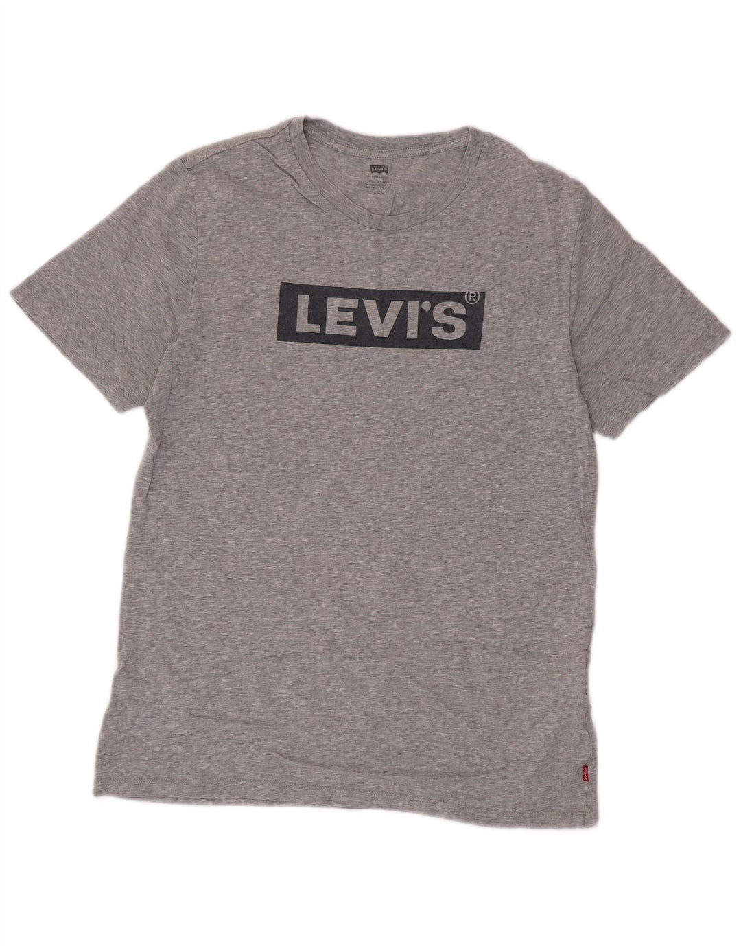 Męska koszulka z grafiką Levi's, średnia szara bawełna