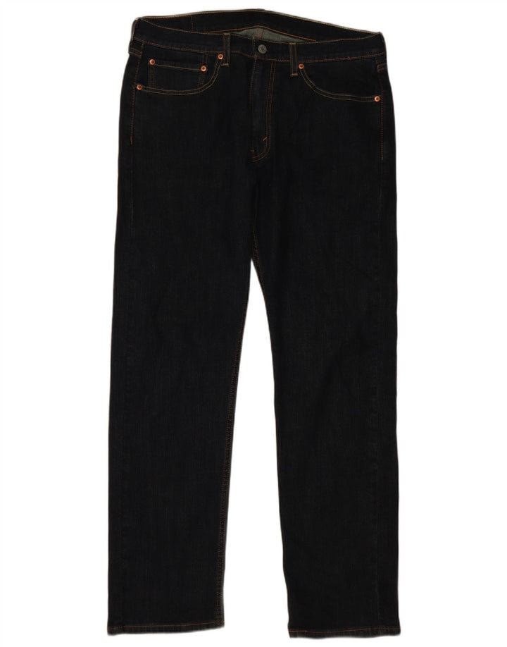 Męskie dżinsy Levi's 505 Straight W34 L32 Granatowa bawełna