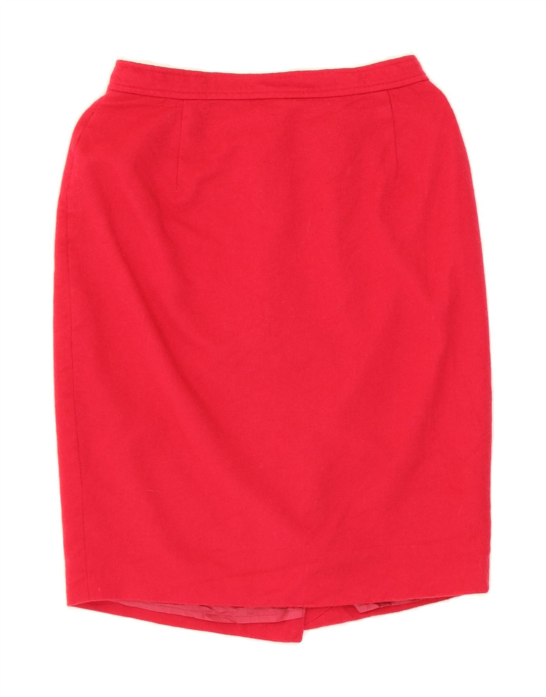 VINTAGE Womens Pencil Skirt IT 42 Medium W28 Red Virgin Wool Vintage Vintage and Second-Hand Vintage from Messina Hembry 