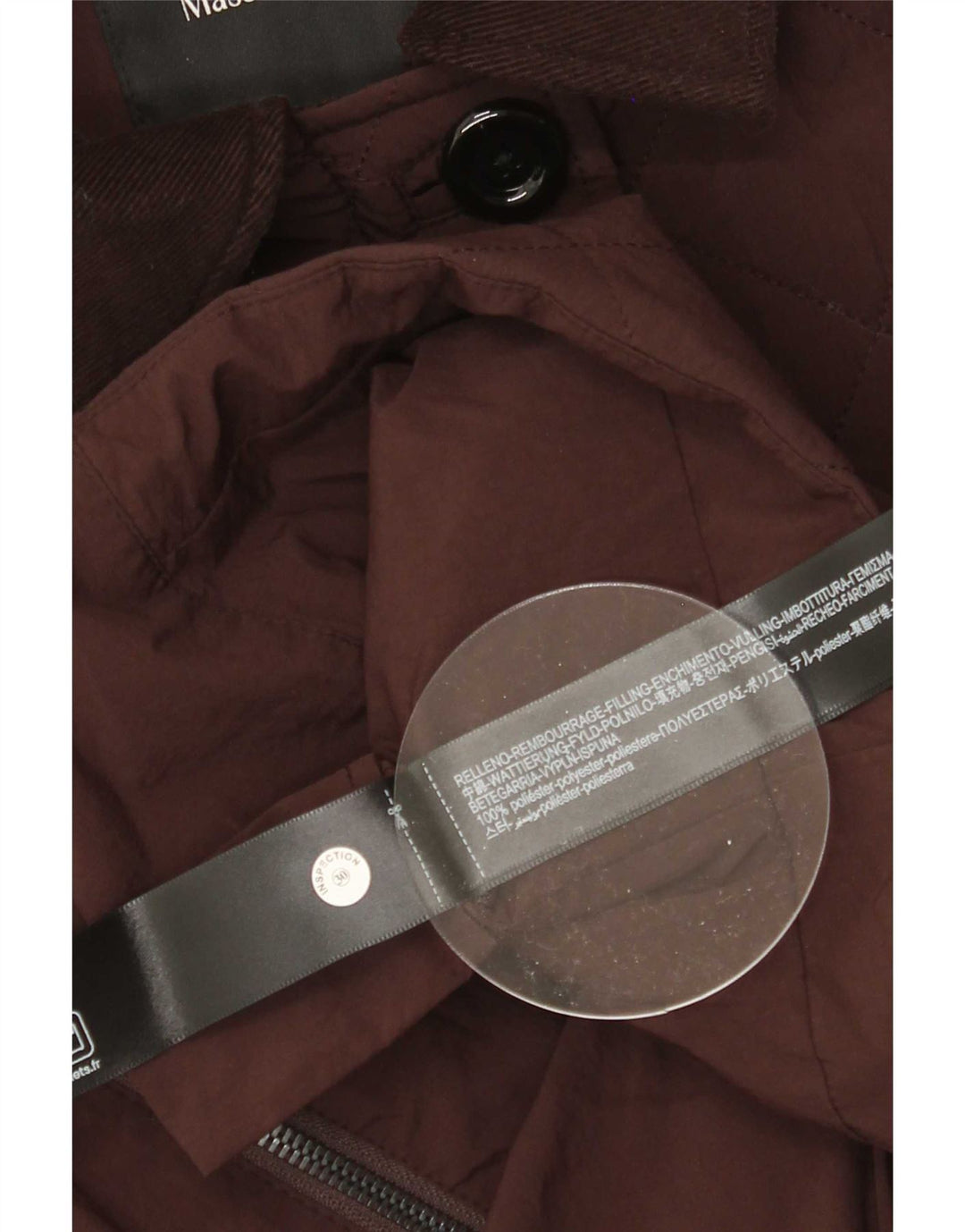 Damska pikowana kurtka oversize Massimo Dutti UK 10, mała, brązowa, poliestrowa