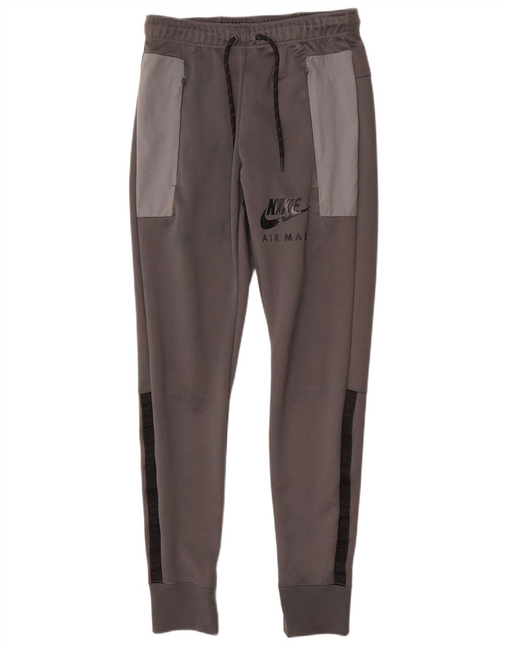 Męskie spodnie dresowe Nike Graphic Joggers XS Szary poliester z blokami kolorów