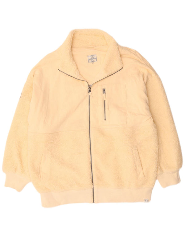 Damska kurtka polarowa Fat Face UK 18 XL w kolorze złamanej bieli, poliester