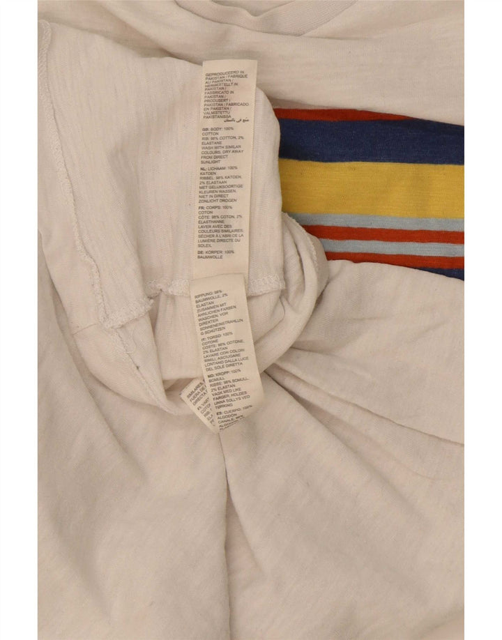 T-shirt męski Fat Face Top 2XL Biała bawełna z blokami kolorów