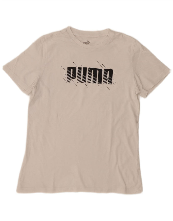 Chłopięcy T-shirt z grafiką Puma 13-14 lat, biały