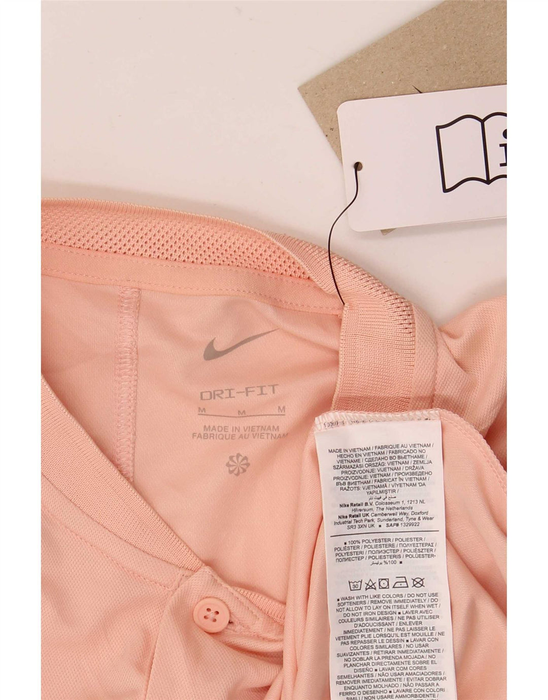 Męski T-shirt Nike Dri Fit Top, średni różowy poliester