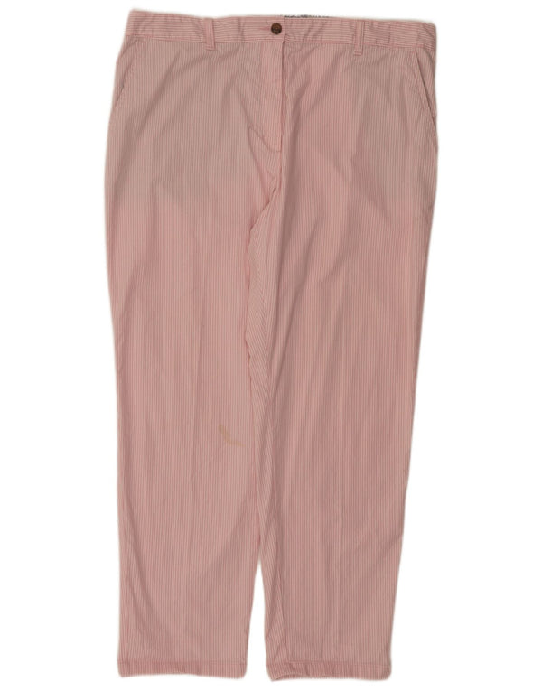 Damskie spodnie Chino Marks & Spencer UK 18 XL W38 L29 Różowe paski