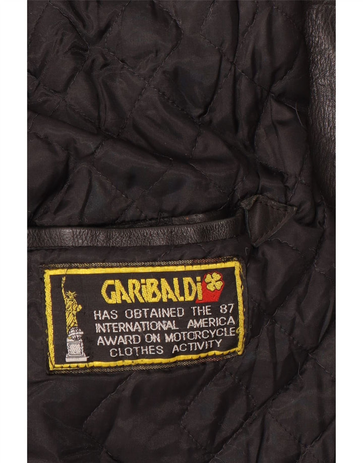 Garibaldi Męska skórzana kurtka motocyklowa Racer EU 40 Średnia czarna