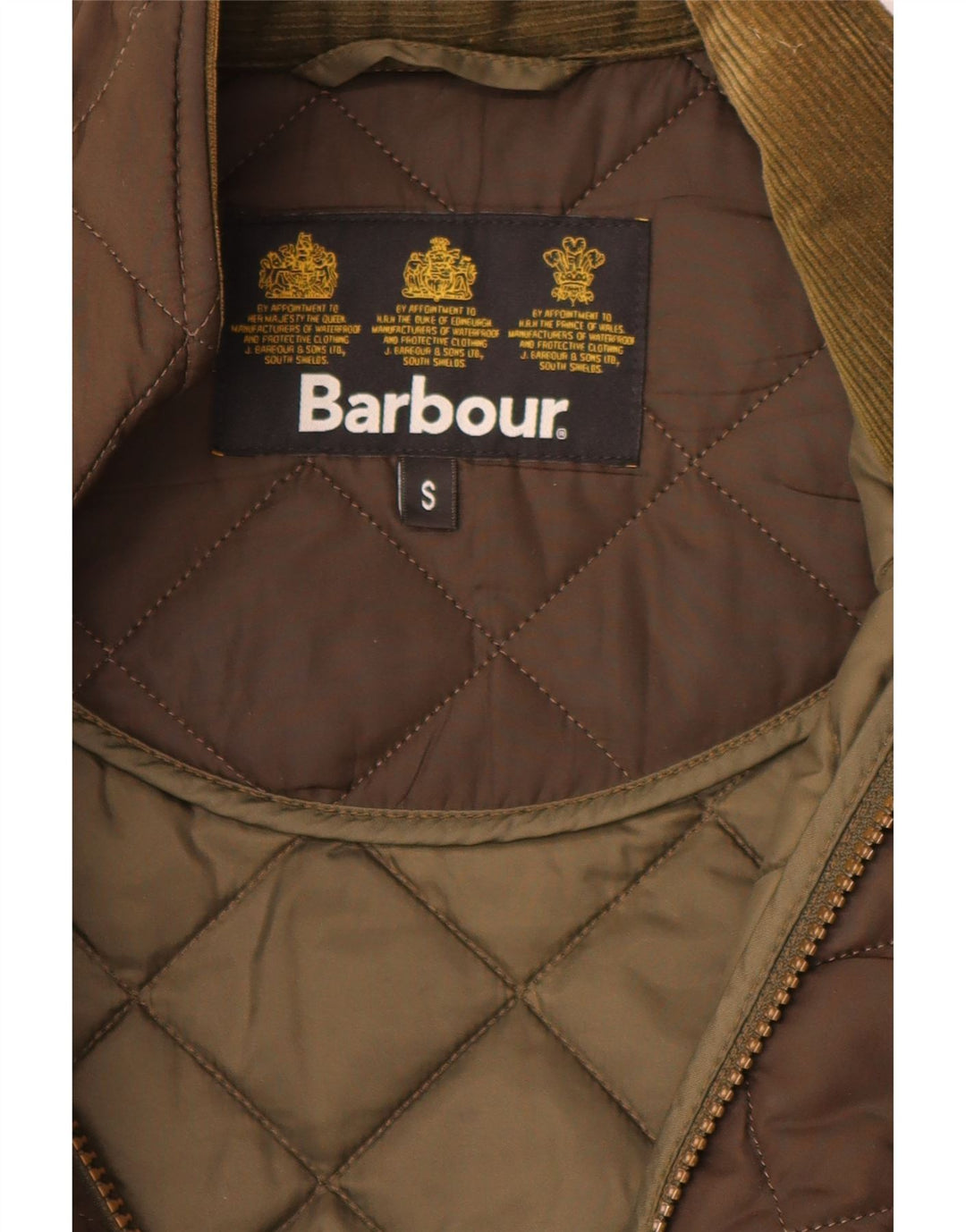 Męska pikowana kurtka Barbour UK 36 Small Brown Polyester