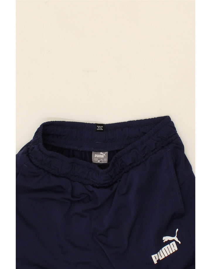 PUMA Boys Tracksuit Trousers Joggers 13-14 Years Navy Blue Polyester Vintage Puma and Second-Hand Puma from Messina Hembry 