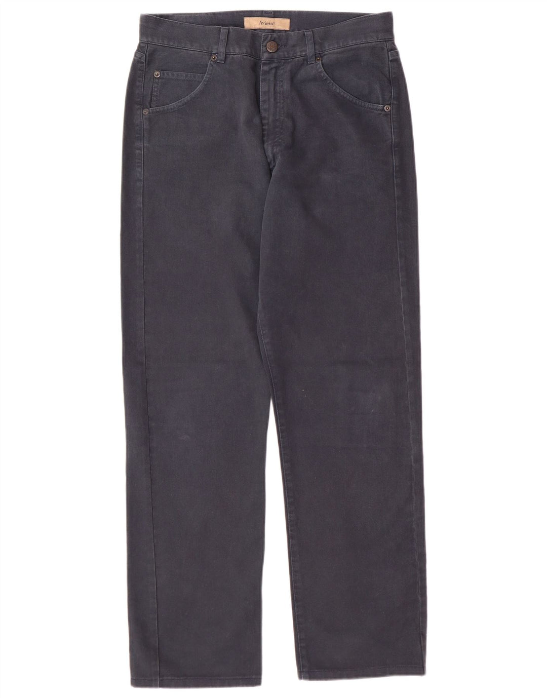 AVIREX Męskie proste dżinsy W30 L29 Granatowa bawełna