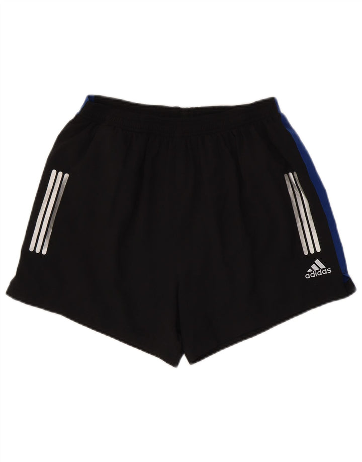 Męskie spodenki sportowe Adidas Climalite, średni czarny poliester z blokami kolorów