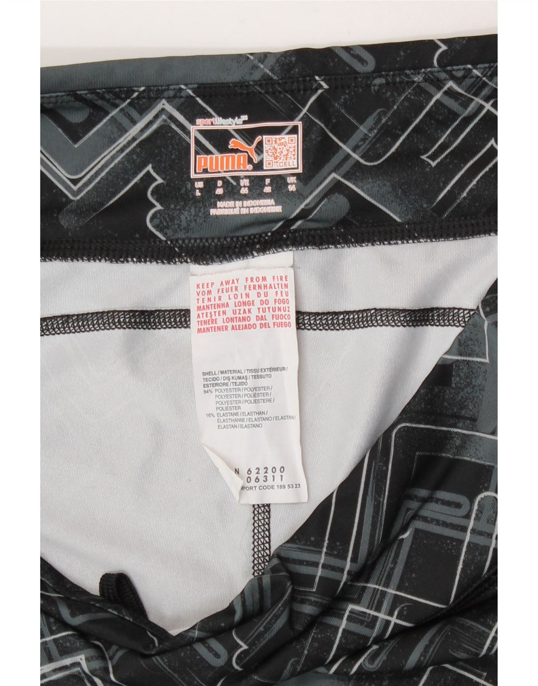 Legginsy damskie Puma UK 14, duży, czarny, geometryczny poliester