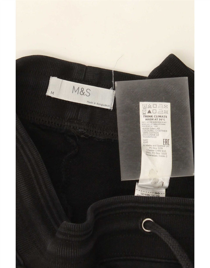 Męskie spodnie dresowe Marks & Spencer, średniej wielkości, czarne, bawełniane
