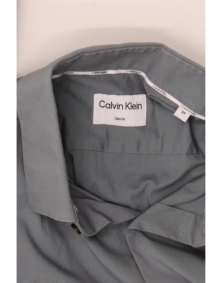 Koszula męska Calvin Klein Slim Fit, rozmiar 39, średnioszara