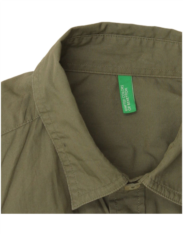 Koszula męska BENETTON, mała, khaki
