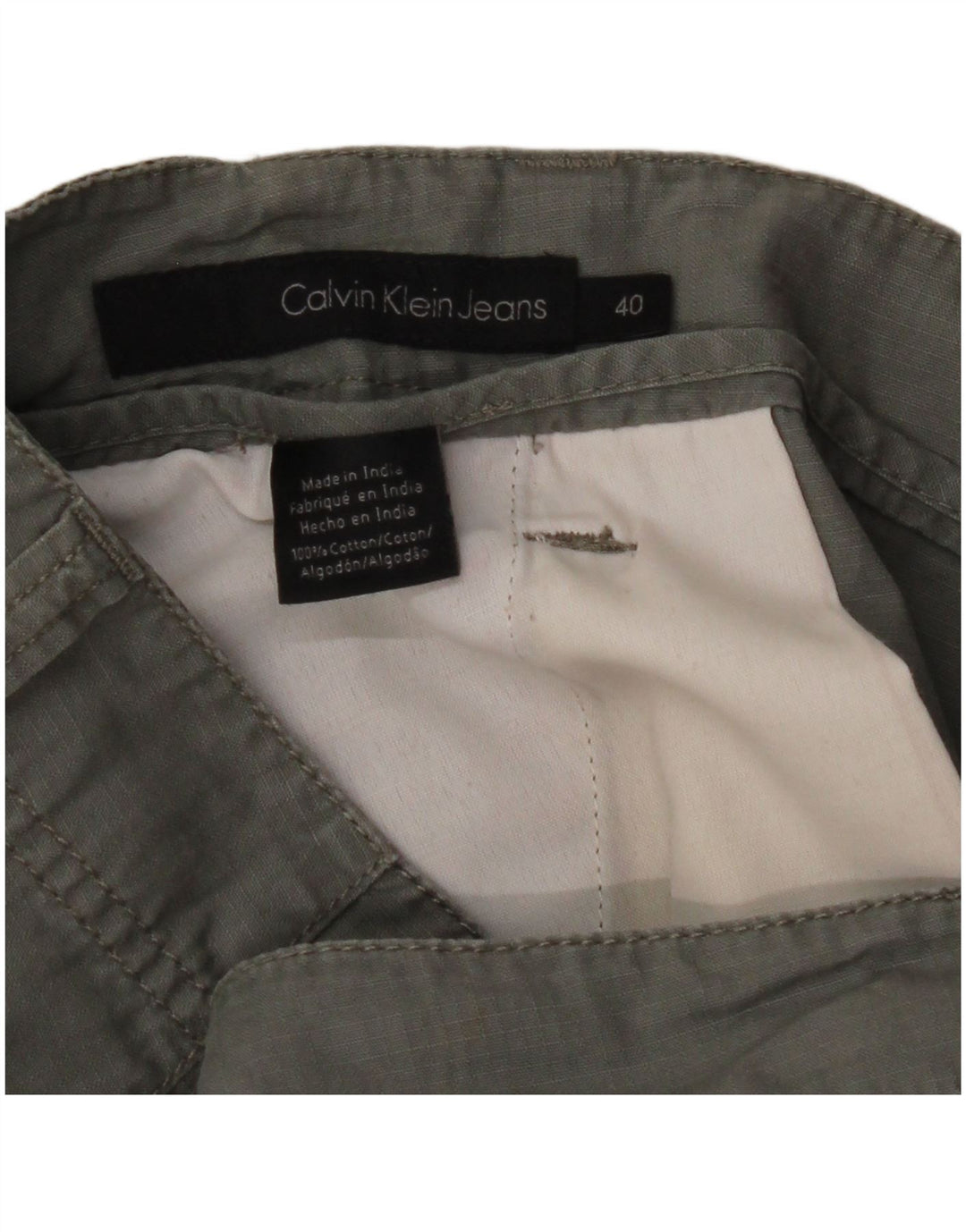 CALVIN KLEIN Mens Cargo Shorts W40 XL Khaki