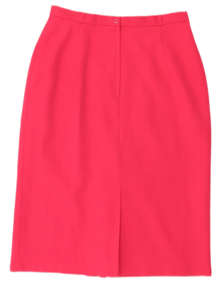 Damska spódnica ołówkowa w stylu vintage UK 14 Medium W28 Różowy poliester