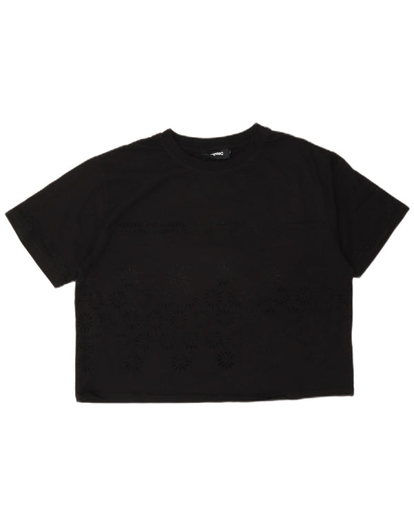 Damska koszulka Crop Top Desigual UK 16, duża czarna