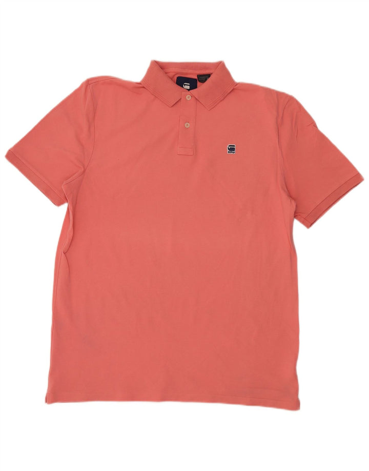 Męska koszulka polo G-STAR, duża, różowa, bawełniana
