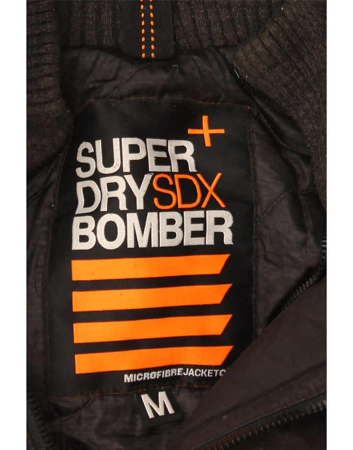 Męska kurtka bomber z kapturem Superdry UK 38, średnia czarna